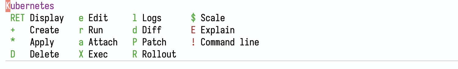 Image: The Kubed main transient menu